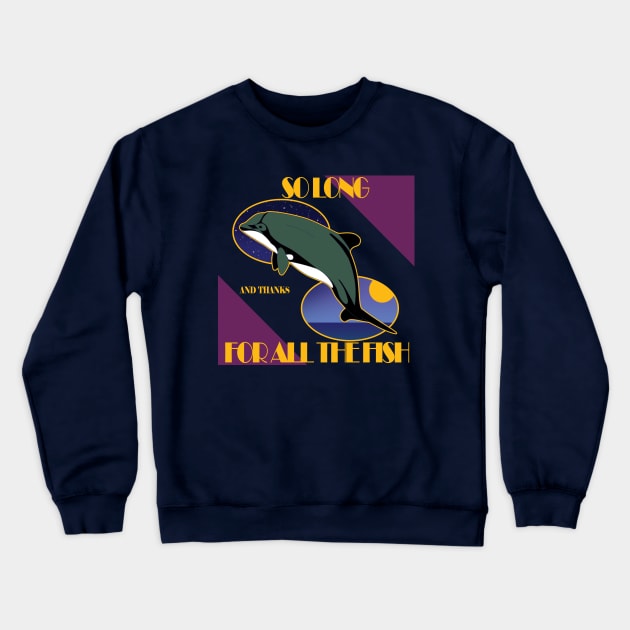 Hitchhicker´s Cephalorhynchus eutropia (Chilean dolphin) Crewneck Sweatshirt by uialwen